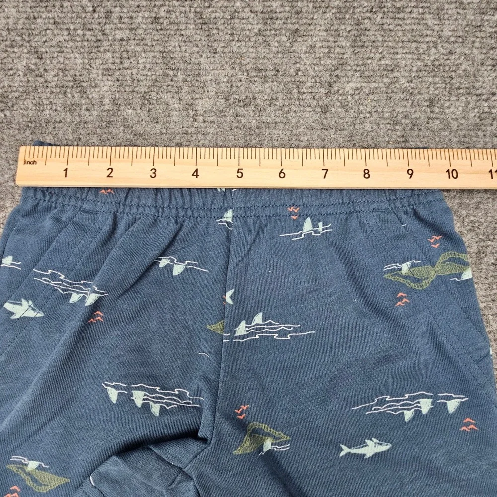 Carter's Boys‎ 2pc Outfit Shark Tank Top Shorts Set Gray Blue 4T